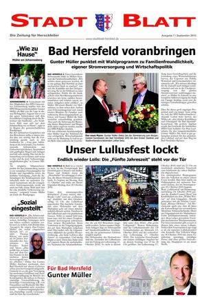 StadtBlatt Bad Hersfeld, Ausgabe 7, September 2010