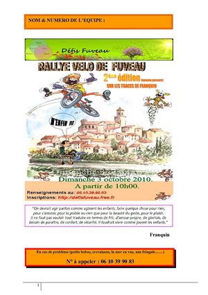 livret rallye vélo du 27/09/10