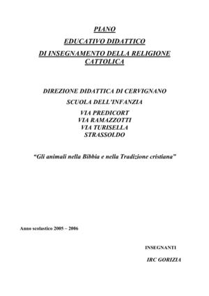 “Gli animali nella Bibbia e nella Tradizione cristiana”