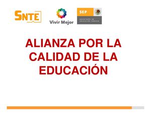 ALIANZA POR LA EDUCACIÓN SNTE