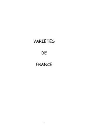 Variétés de France