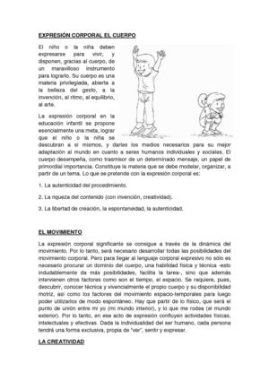 EXPRESIÓN CORPORAL EL CUERPO