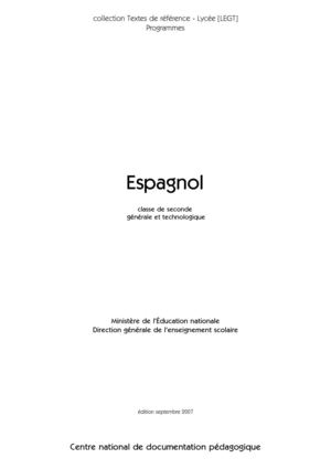 espagnol - seconde