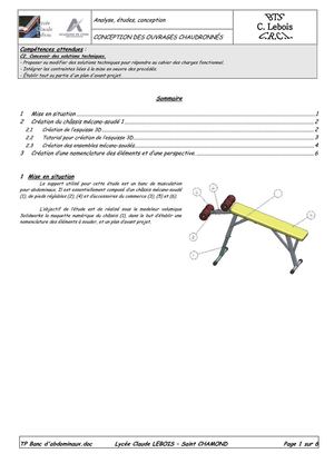 TD Construction soudée sous SOLIDWORKS en BTS CRCI