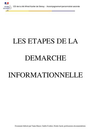 Démarche informationnelle