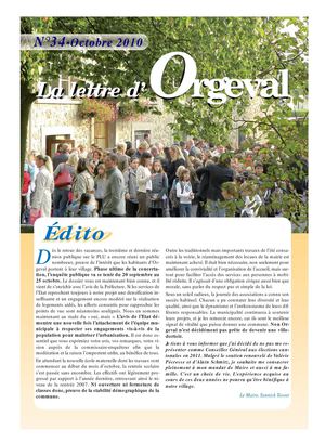 LETTRE D'ORGEVAL N° 34