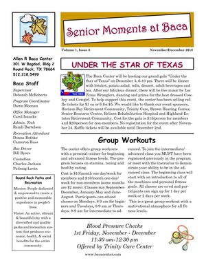 Baca Center Newsletter November/December