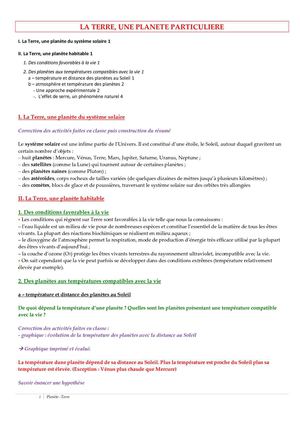 L1 La Terre, une planète particulière