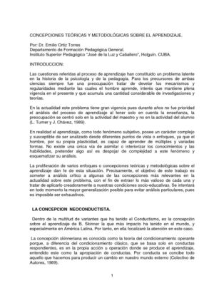 CONCEPCIONES TEÓRICAS Y METODOLÓGICAS SOBRE EL APRENDIZAJE