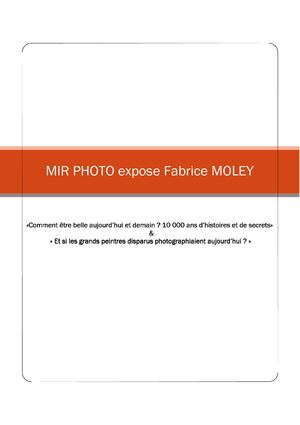 Dossier de Presse 2010 Les Peintres / Beauté Fabrice MOLEY Photo