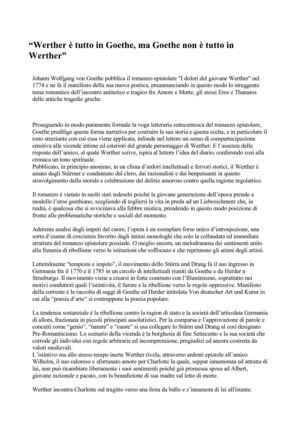 Werther in Goethe