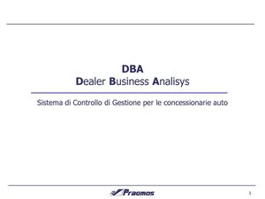 Business Intelligence Automotive dealer - Il controllo di gestione delle concessionarie auto
