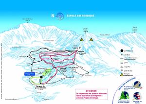 Site Nordique du Grand Echaillon - Plan des Pistes