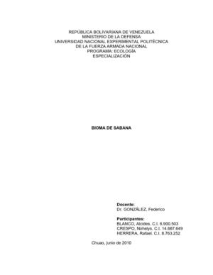 Ecología (Bioma de Sabanas)