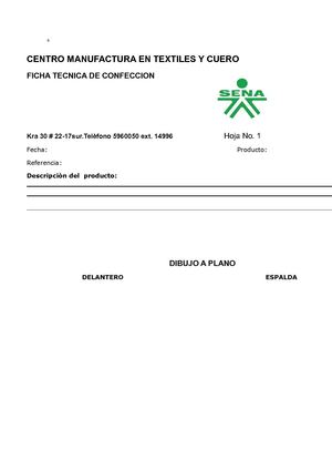 formato de ficha tecnica y listado operacional