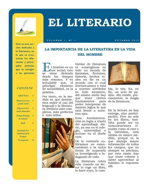 PERIODICO LITERARIO Camila Molina & lilibeth Chaparro