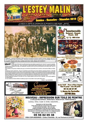 L'ESTEY MALIN N°35 - Octobre, novembre, décembre 2010
