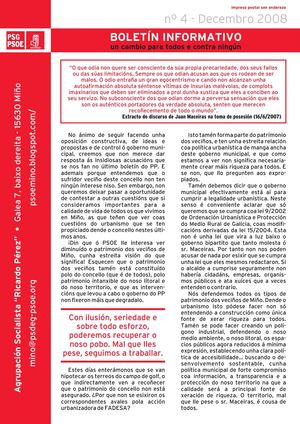 Boletin PSOE MIÑO nº 4