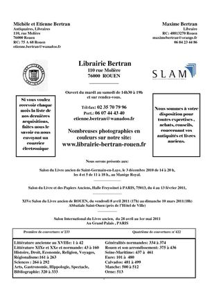 Librairie Bertran - Catalogue 0ctobre 2010