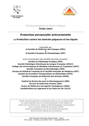 Protection Rapproche Personnelle Calaméo - Texte court des recommandations sur la place de la protection ...