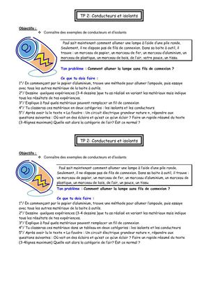 Conducteurs et isolants