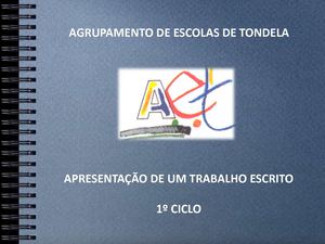 Apresentação de um trabalho escrito