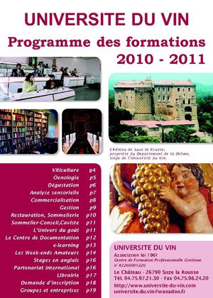 Programme des formations 2010-2011