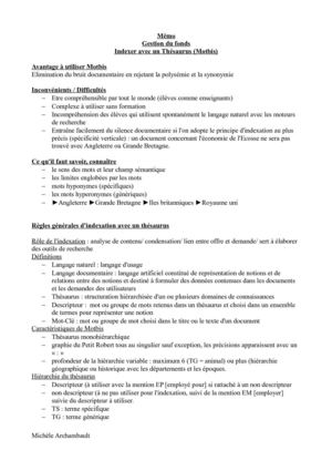 Indexer un fonds avec un thésaurus