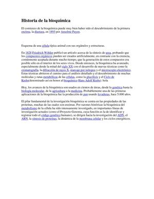 Historia de la bioquímica