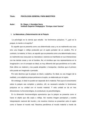 Psicología general para maestros