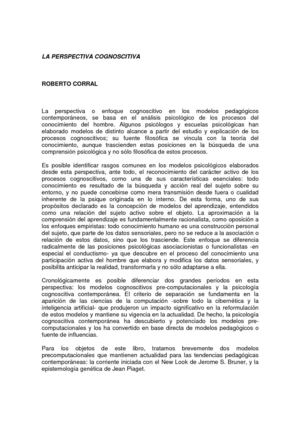 La perspectiva cognoscitiva