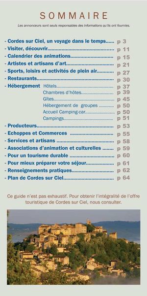 Guide Pratique 2010 - Office de Tourisme - Cordes sur Ciel