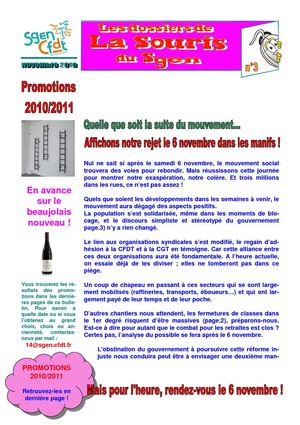 Dossiers de la Souris de novembre et promotions 2010-2011