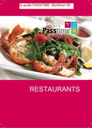 PASSTIME MORBIHAN, le guide des restaurants, loisirs et commerces à fortes réductions