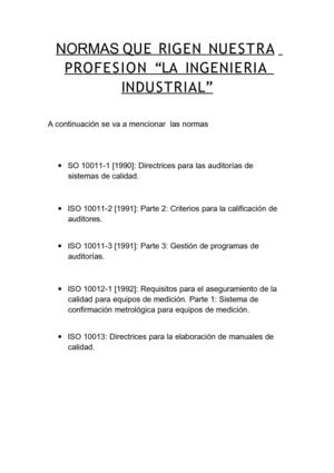 NORMAS EN LA INGENIERIA INDUSTRIAL