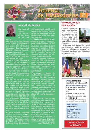 Journal de Lamasquère - Juin 2010