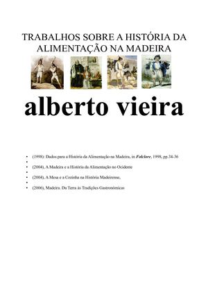 História da alimentação na Madeira-colectânea de textos