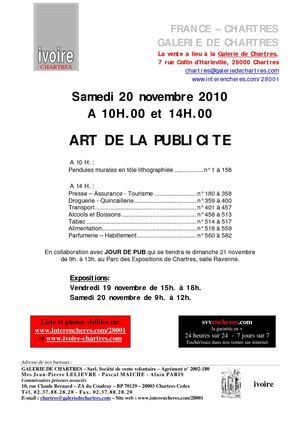 ART DE LA PUBLICITE 20-11-2010 