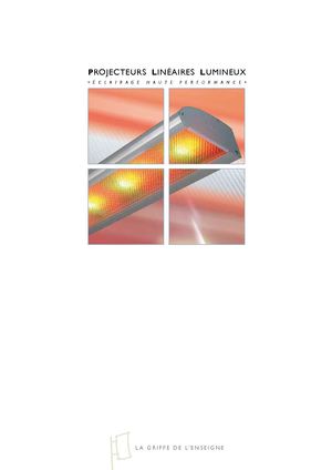 Catalogue projecteurs linéaires lumineux
