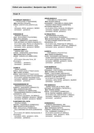 calendario benjamina