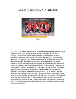 QUE ES LA VIOLENCIA  A LA INTIMIDAD