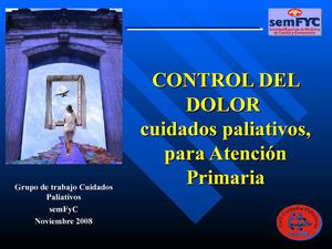 Control del Sintoma En Cuidados Paliativos