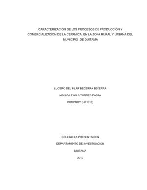 caracterizacion de los procesos de comercializacion y produccion de la ceramica en la zona rural y urbana del municipio de Duitama