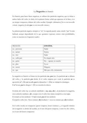 Negación en francés