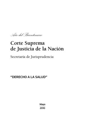 Fallos SCJN (Salud) 2010