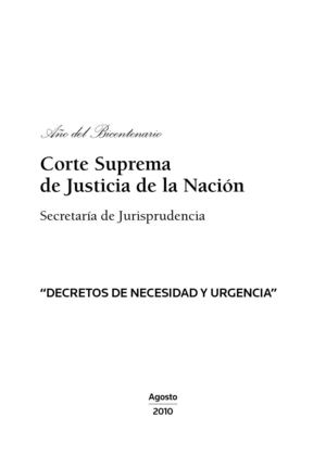 FALLOS SCJN (DNU) 2010