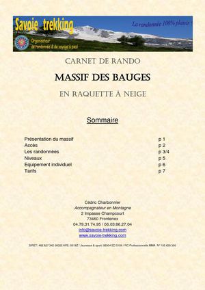 Randonnées en raquette à neige accompagnées dans les Bauges