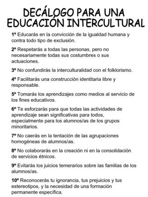 DECÁLOGO INTERCULTURAL
