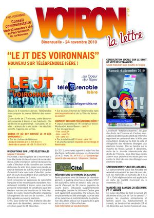 Lettre de Voiron n°531 du 24 novembre 2010 (3,14 Mo)