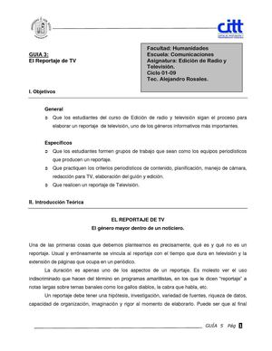 creación de un reportaje